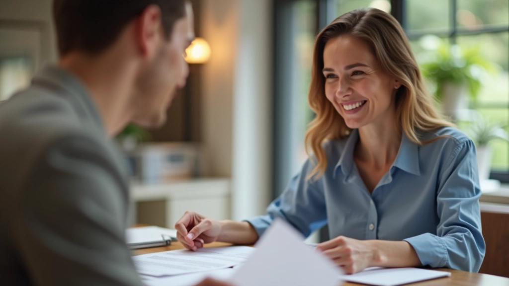 Customer service representative helping client